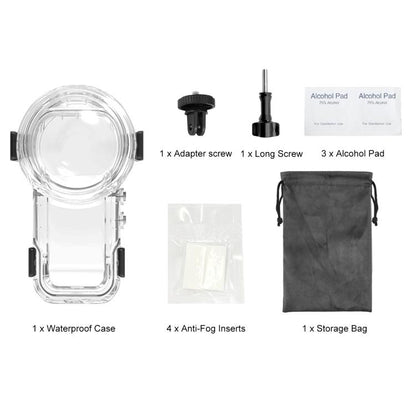 For Insta360 X5 PULUZ Quick Release 60m Waterproof Sealed Diving Case (Transparent) by PULUZ