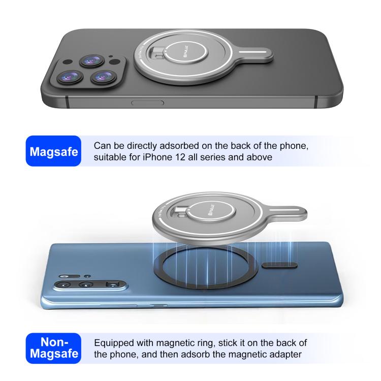 For Insta360 Flow 2 Pro PULUZ Magnetic Phone Mount Adapter (Silver) by PULUZ