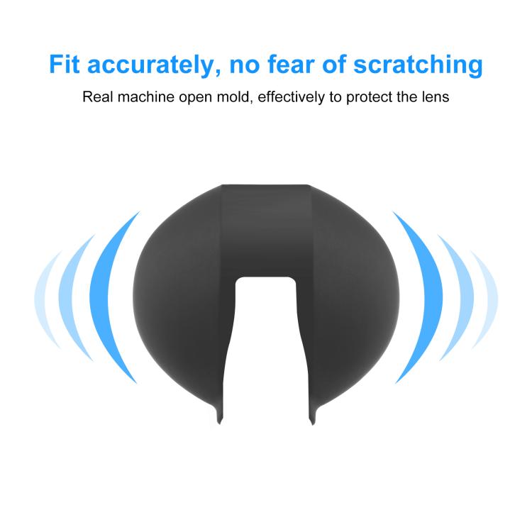 For Insta360 X5 PULUZ Invisible Dive Case Lens Guard Silicone Protective Lens Cap Cover (Black) by PULUZ