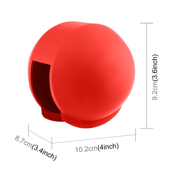 For Insta360 X5 PULUZ Invisible Dive Case Lens Guard Silicone Protective Lens Cap Cover (Red) by PULUZ