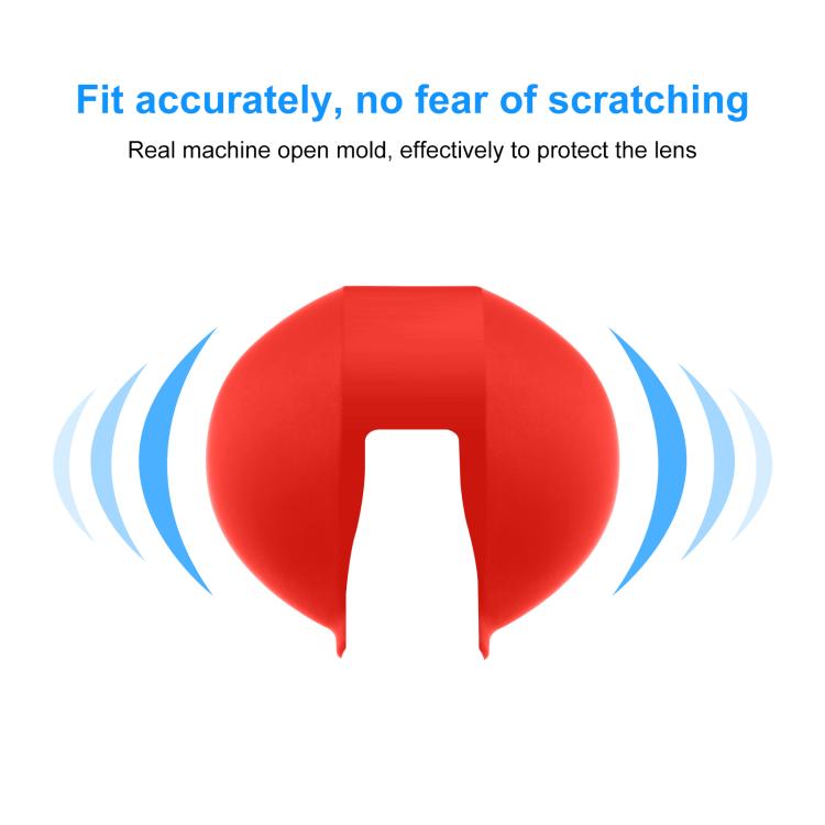 For Insta360 X5 PULUZ Invisible Dive Case Lens Guard Silicone Protective Lens Cap Cover (Red) by PULUZ