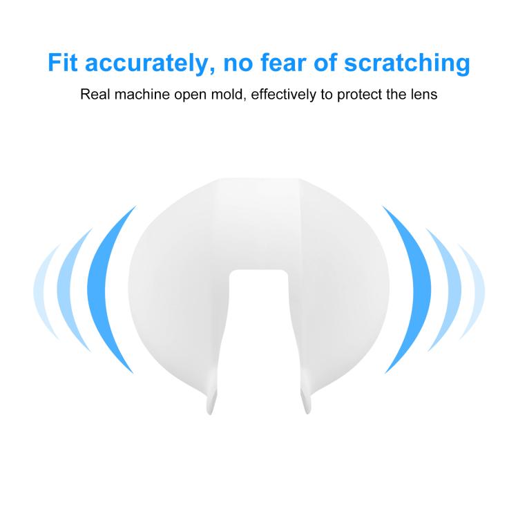 For Insta360 X5 PULUZ Invisible Dive Case Lens Guard Silicone Protective Lens Cap Cover (White) by PULUZ