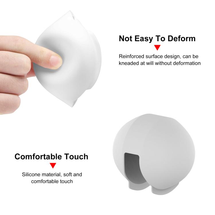 For Insta360 X5 PULUZ Invisible Dive Case Lens Guard Silicone Protective Lens Cap Cover (White) by PULUZ