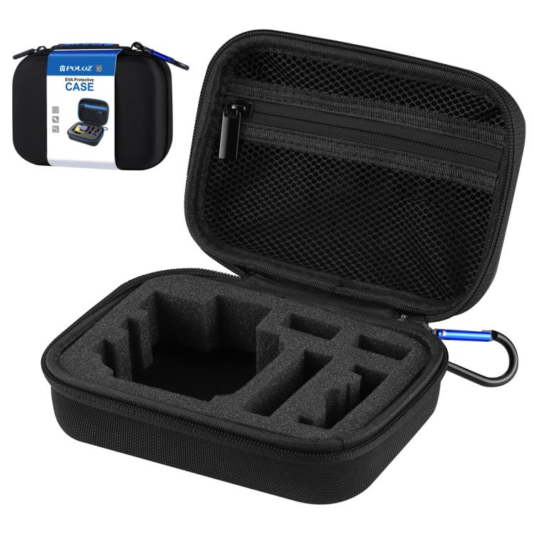 PULUZ Waterproof Carrying and Travel Case for GoPro, DJI Osmo Action and other Sport Cameras Accessories, Small Size: 16cm x 12cm x 7cm(Black) by PULUZ