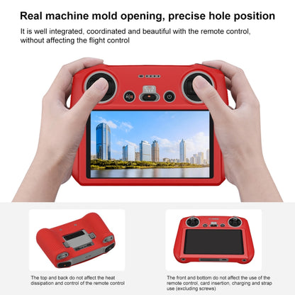 For DJI Mini 3 Pro / DJI RC with Screen PULUZ Silicone Protective Case(Red) by PULUZ