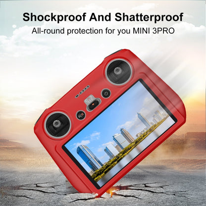 For DJI Mini 3 Pro / DJI RC with Screen PULUZ Silicone Protective Case(Red) by PULUZ