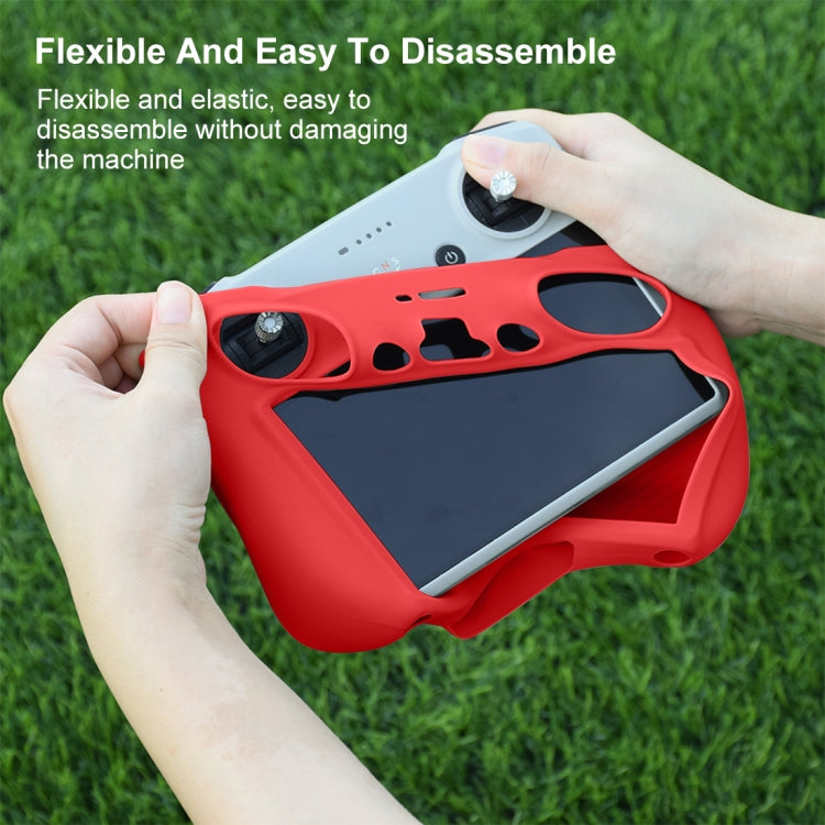 For DJI Mini 3 Pro / DJI RC with Screen PULUZ Silicone Protective Case(Red) by PULUZ
