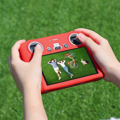 For DJI Mini 3 Pro / DJI RC with Screen PULUZ Silicone Protective Case(Red) by PULUZ