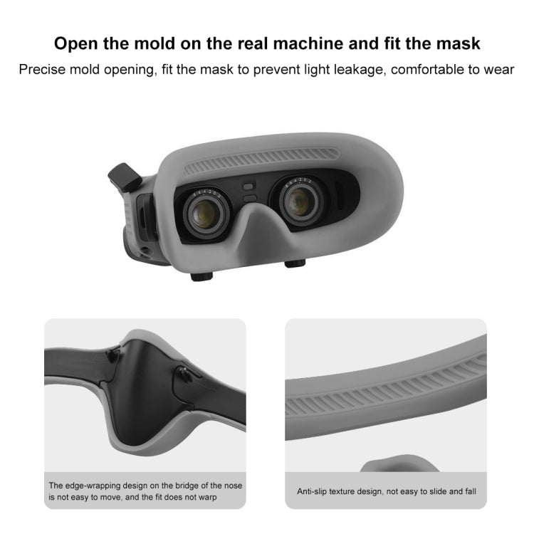 For DJI Avata Goggles 2 PULUZ Flying Eye Mask Silicone Protective Case (Grey) by PULUZ