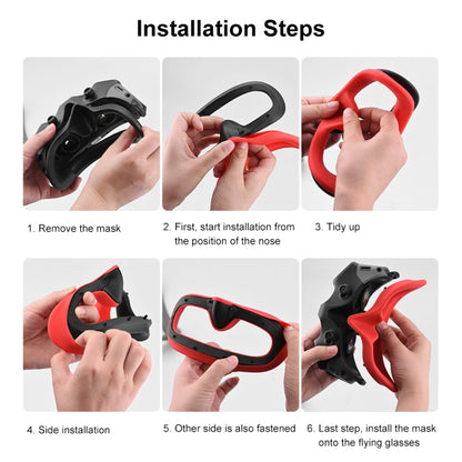 For DJI Avata Goggles 2 PULUZ Flying Eye Mask Silicone Protective Case(Red) by PULUZ