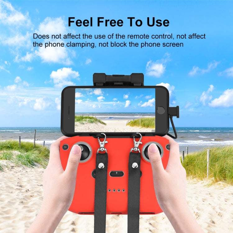 PULUZ Nylon Dual-Hook Anti-lost Anti-fall Neck Strap Lanyard for DJI Mini 3 / 3 Pro / Mavic 3 / Air 2 / 2S Remote Control (Black) by PULUZ