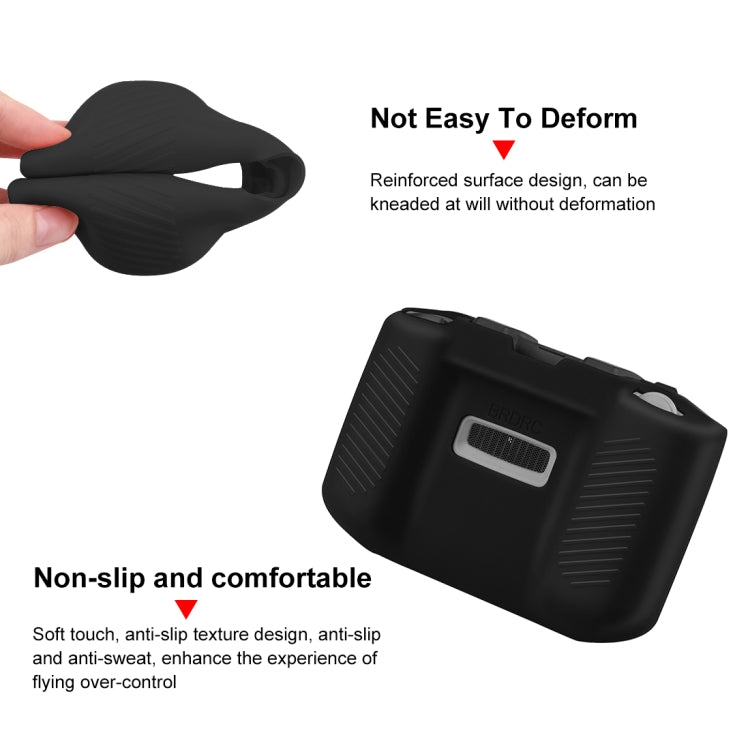 PULUZ Shockproof Anti-scratch Silicone Case with Neck Strap For DJI Neo / Mini 3 / 3 Pro / Mavic 3 / Air 2S / Mini 2 RC-N2 / RC-N1 / RC-N3 Remote Control(Black) by PULUZ