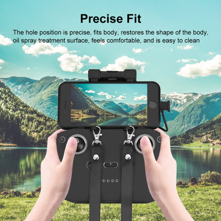 PULUZ Shockproof Anti-scratch Silicone Case with Neck Strap For DJI Neo / Mini 3 / 3 Pro / Mavic 3 / Air 2S / Mini 2 RC-N2 / RC-N1 / RC-N3 Remote Control(Black) by PULUZ
