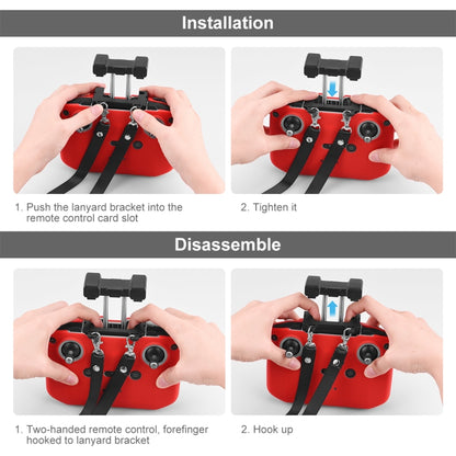 PULUZ Shockproof Anti-scratch Silicone Case with Neck Strap For DJI Neo / Mini 3 / 3 Pro / Mavic 3 / Air 2S / Mini 2 RC-N2 / RC-N1 / RC-N3 Remote Control(Black) by PULUZ