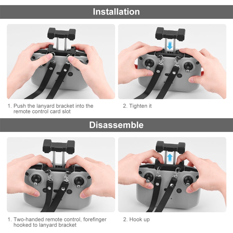 PULUZ Shockproof Anti-scratch Silicone Case with Neck Strap For DJI Neo / Mini 3 / 3 Pro / Mavic 3 / Air 2S / Mini 2 RC-N2 / RC-N1 / RC-N3 Remote Control (Grey) by PULUZ