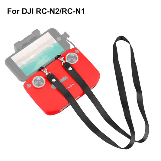 PULUZ Shockproof Anti-scratch Silicone Case with Neck Strap For DJI Neo / Mini 3 / 3 Pro / Mavic 3 / Air 2S / Mini 2 RC-N2 / RC-N1 / RC-N3 Remote Control(Red) by PULUZ