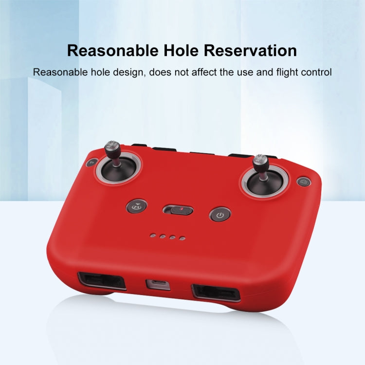 PULUZ Shockproof Anti-scratch Silicone Case with Neck Strap For DJI Neo / Mini 3 / 3 Pro / Mavic 3 / Air 2S / Mini 2 RC-N2 / RC-N1 / RC-N3 Remote Control(Red) by PULUZ