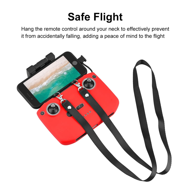 PULUZ Shockproof Anti-scratch Silicone Case with Neck Strap For DJI Neo / Mini 3 / 3 Pro / Mavic 3 / Air 2S / Mini 2 RC-N2 / RC-N1 / RC-N3 Remote Control(Red) by PULUZ