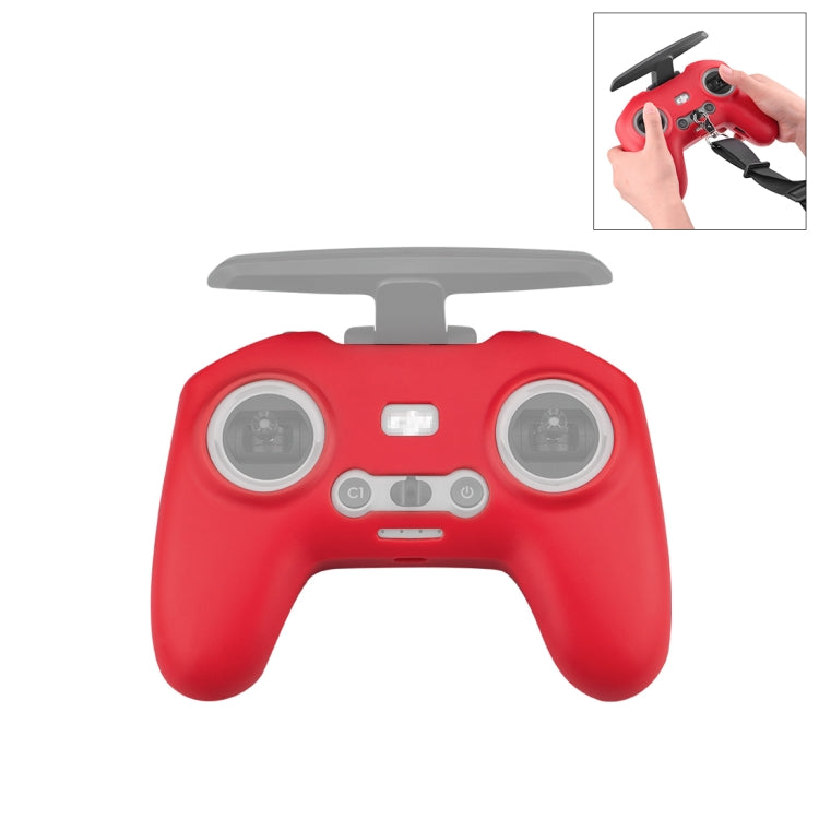 For DJI FPV Combo Remote Control PULUZ Silicone Protective Case(Red) by PULUZ
