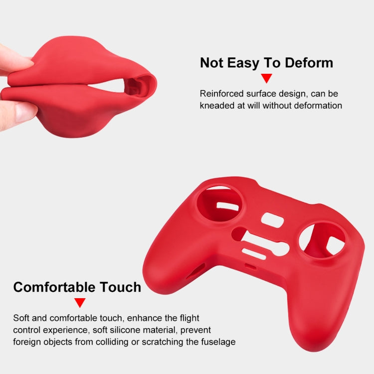 For DJI FPV Combo Remote Control PULUZ Silicone Protective Case(Red) by PULUZ