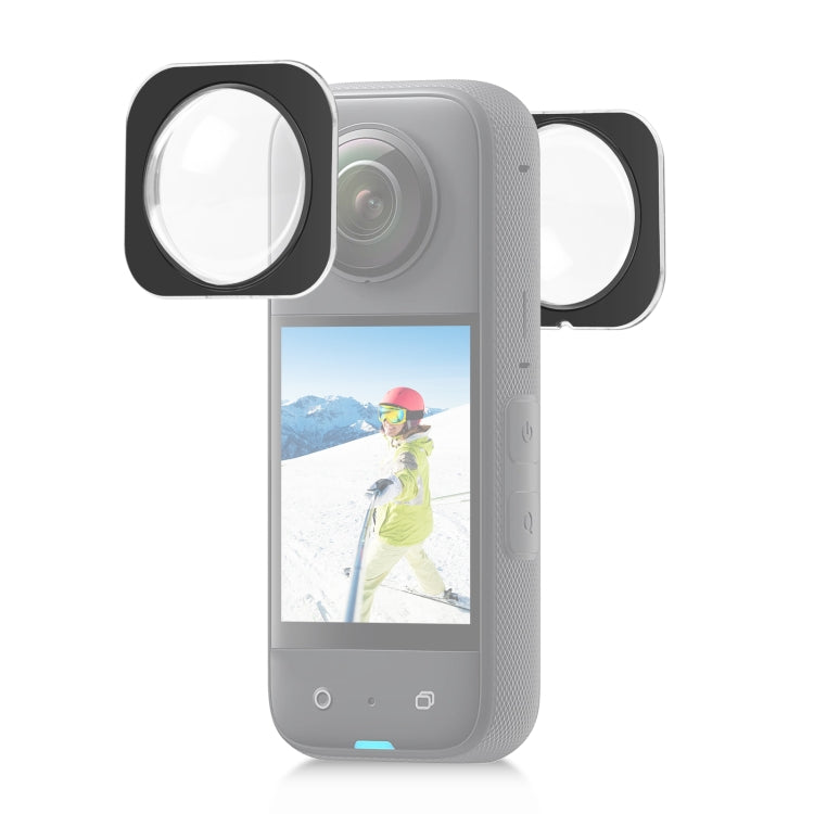 For Insta360 X3 PULUZ Lens Guard Optical Glass Protective Cover (Black) by PULUZ