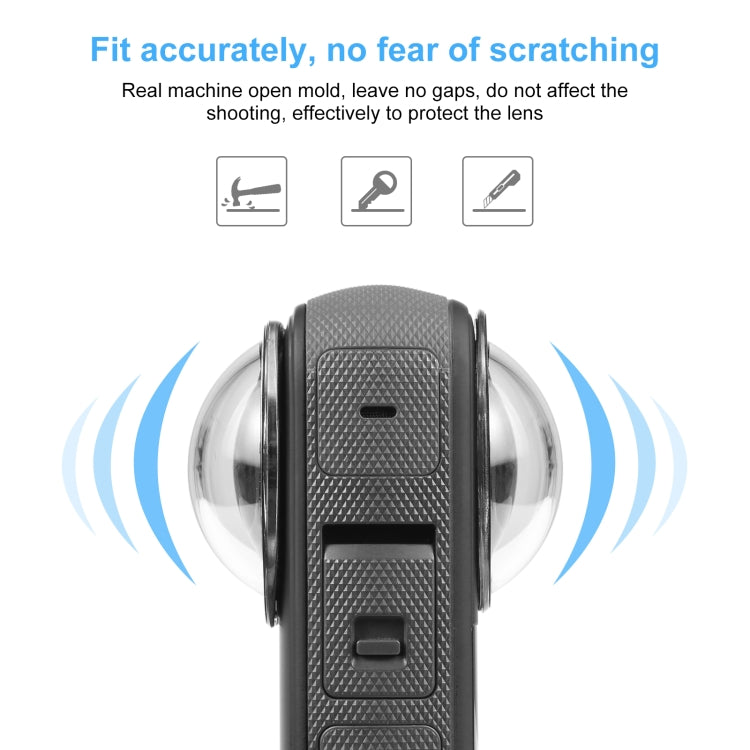 For Insta360 X3 PULUZ Lens Guard Optical Glass Protective Cover (Black) by PULUZ