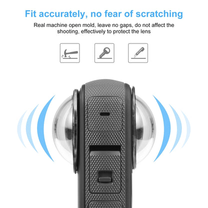 For Insta360 X3 PULUZ Lens Guard Optical Glass Protective Cover (Black) by PULUZ