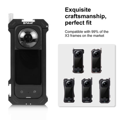 For Insta360 X3 PULUZ Lens Guard Optical Glass Protective Cover (Black) by PULUZ