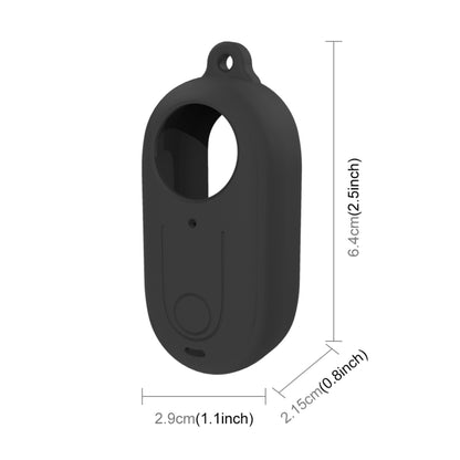 For Insta360 GO 3 PULUZ Camera Silicone Case with Lens Cover (Black) by PULUZ