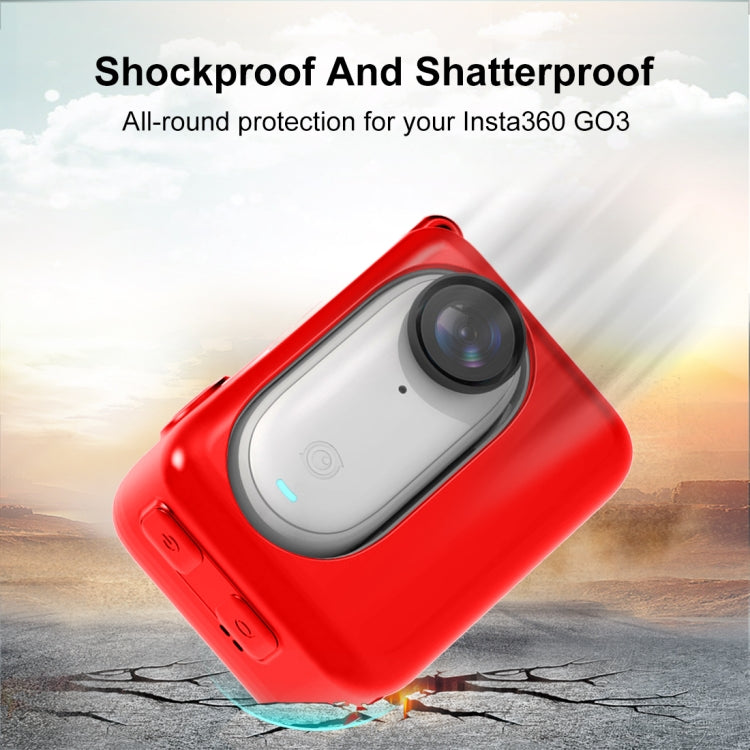 For Insta360 GO 3 / GO 3S PULUZ Camera Charging Case Silicone Case (Red) by PULUZ