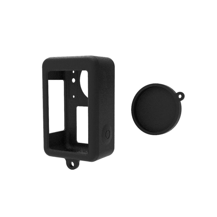 For DJI Osmo Action 5 Pro / 4 / 3 PULUZ Silicone Protective Case with Lens Cap (Black) by PULUZ