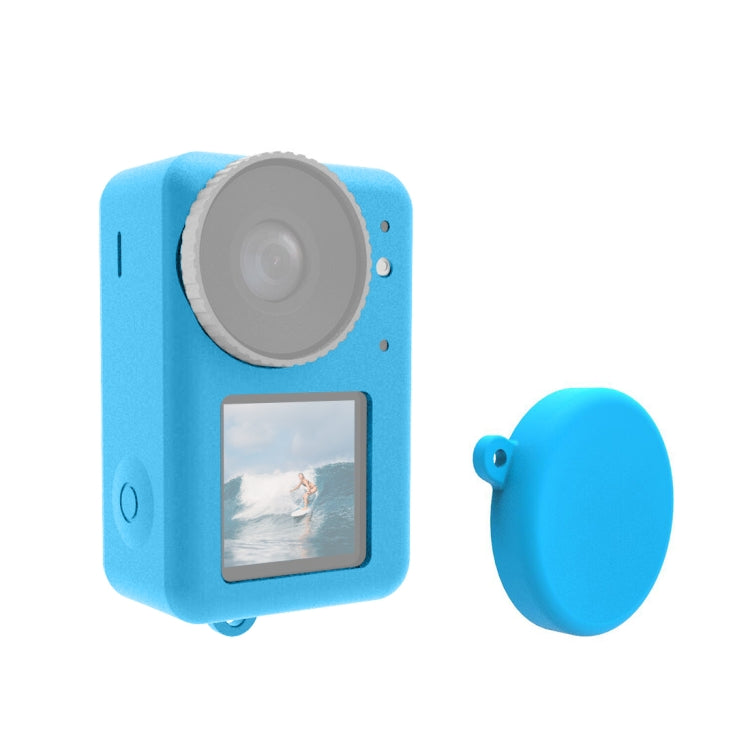 For DJI Osmo Action 5 Pro / 4 / 3 PULUZ Silicone Protective Case with Lens Cap (Blue) by PULUZ