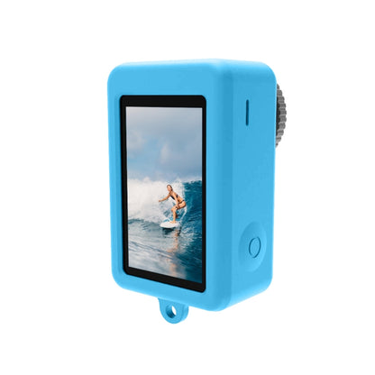 For DJI Osmo Action 5 Pro / 4 / 3 PULUZ Silicone Protective Case with Lens Cap (Blue) by PULUZ