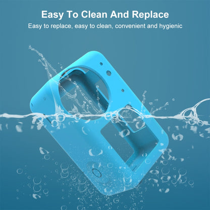 For DJI Osmo Action 5 Pro / 4 / 3 PULUZ Silicone Protective Case with Lens Cap (Blue) by PULUZ