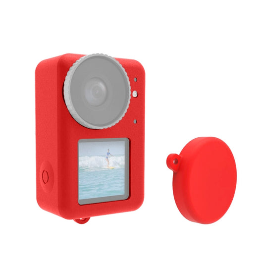 For DJI Osmo Action 5 Pro / 4 / 3 PULUZ Silicone Protective Case with Lens Cap (Red) by PULUZ