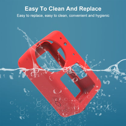 For DJI Osmo Action 5 Pro / 4 / 3 PULUZ Silicone Protective Case with Lens Cap (Red) by PULUZ