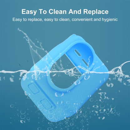 For Insta360 GO 3 PULUZ Camera Charging Case Silicone Case with Lens Cap & Strap (Blue) by PULUZ