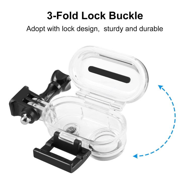 For Insta360 GO 3 / GO 3S PULUZ 40m Underwater Waterproof Housing Case with Base Adapter & Screw (Transparent) by PULUZ