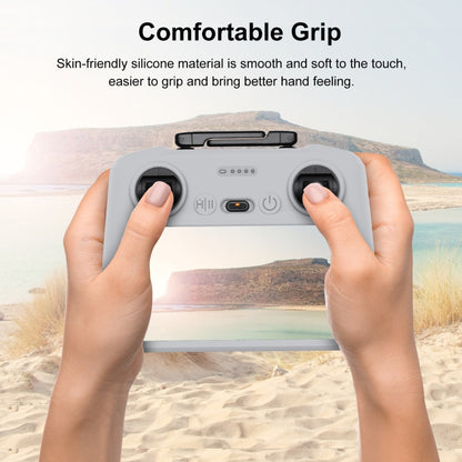 For DJI Mini 4 Pro / Air 3 Remote Control / DJI RC 2 with Screen PULUZ Silicone Protective Case (Grey) by PULUZ