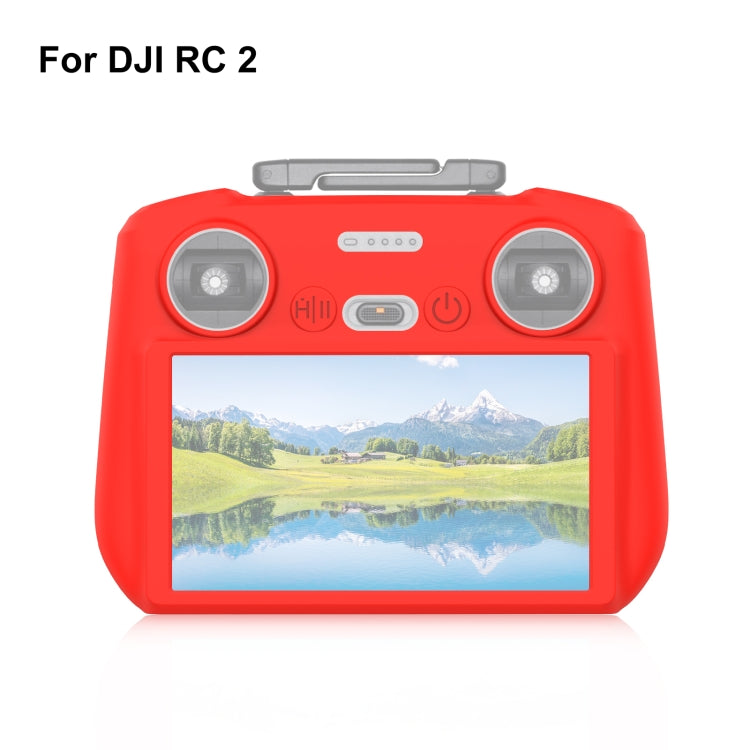 For DJI Mini 4 Pro / Air 3 Remote Control / DJI RC 2 with Screen PULUZ Silicone Protective Case (Red) by PULUZ
