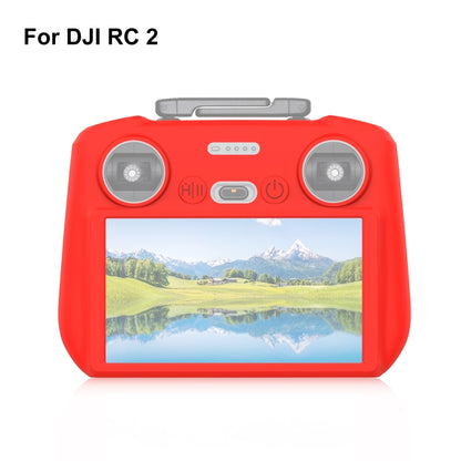For DJI Mini 4 Pro / Air 3 Remote Control / DJI RC 2 with Screen PULUZ Silicone Protective Case (Red) by PULUZ