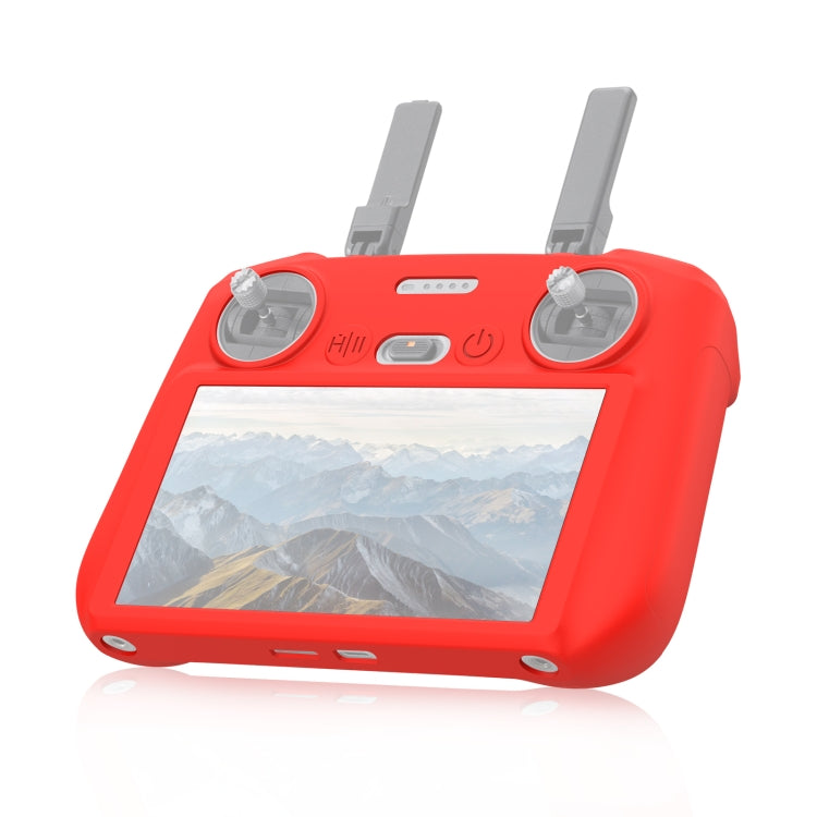 For DJI Mini 4 Pro / Air 3 Remote Control / DJI RC 2 with Screen PULUZ Silicone Protective Case (Red) by PULUZ