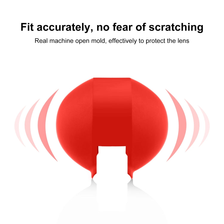 For Insta360 X3 / X4 PULUZ Invisible Dive Case Lens Guard Silicone Protective Cover (Red) by PULUZ