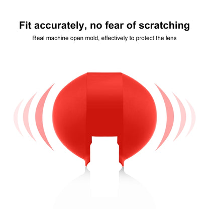 For Insta360 X3 / X4 PULUZ Invisible Dive Case Lens Guard Silicone Protective Cover (Red) by PULUZ