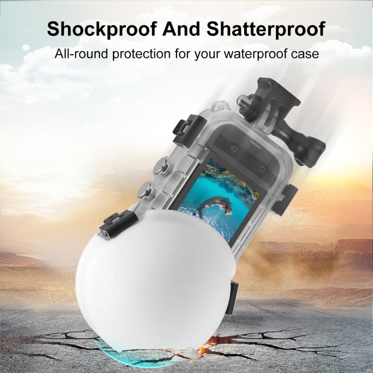 For Insta360 X3 / X4 PULUZ Invisible Dive Case Lens Guard Silicone Protective Cover (White) by PULUZ