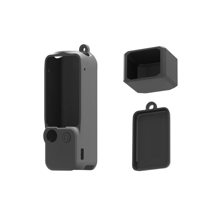 For DJI OSMO Pocket 3 PULUZ 3 in 1 Silicone Cover Case Set (Black) by PULUZ