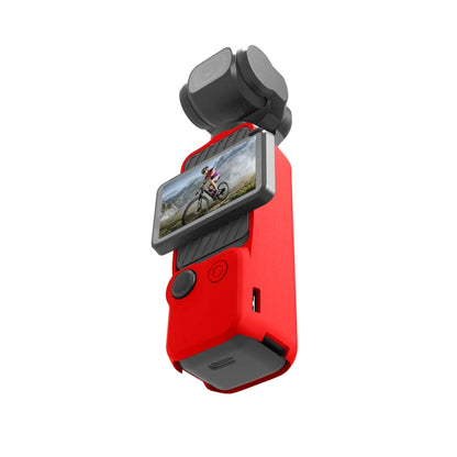For DJI OSMO Pocket 3 PULUZ 3 in 1 Silicone Cover Case Set (Red) by PULUZ