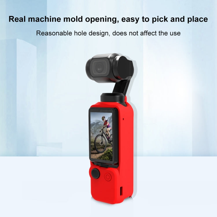 For DJI OSMO Pocket 3 PULUZ 3 in 1 Silicone Cover Case Set (Red) by PULUZ