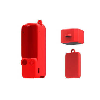 For DJI OSMO Pocket 3 PULUZ 3 in 1 Silicone Cover Case Set (Red) by PULUZ