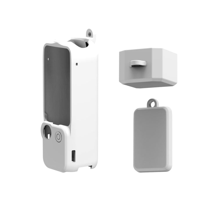 For DJI OSMO Pocket 3 PULUZ 3 in 1 Silicone Cover Case Set (White) by PULUZ